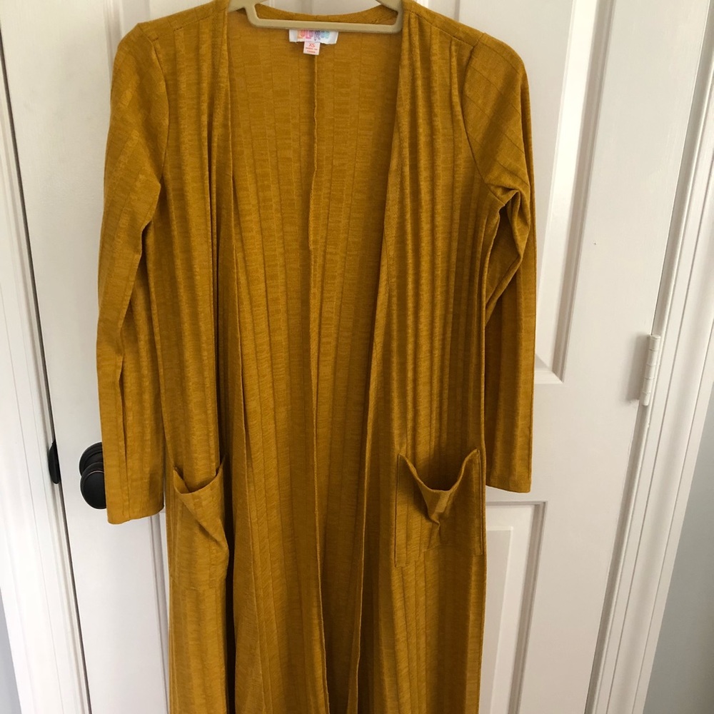 Lularoe Sarah mustard cardigan